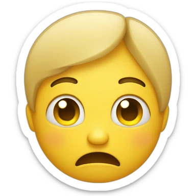 Zany face crying sticker