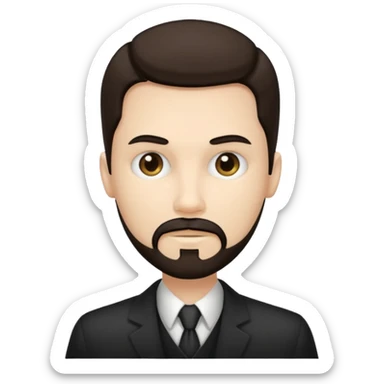 Hombre delgado piel clara con perilla sticker