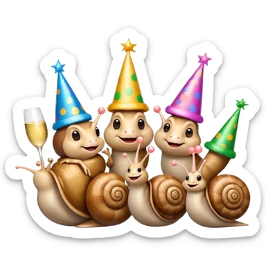 Party snails sticker