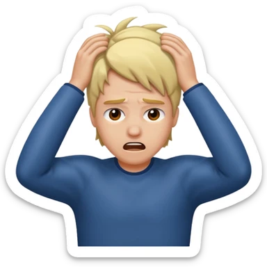 Péter un plomb/ s'arracher les cheveux  sticker