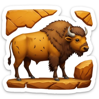 caveman art sticker