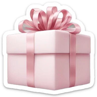 Light pink Christmas gifts under a white Christmas tree  sticker