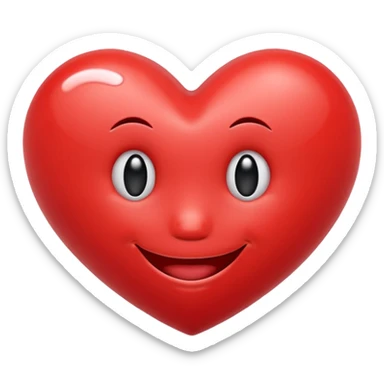 Heart with smiley face sticker