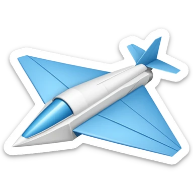 Paper plane sticker