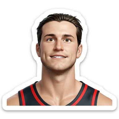 smiling boy in sportswear portrait sticker