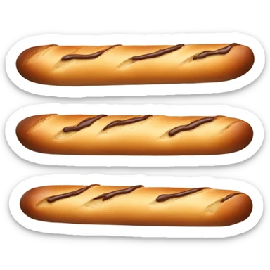 Baguette dipped in chocolate  sticker