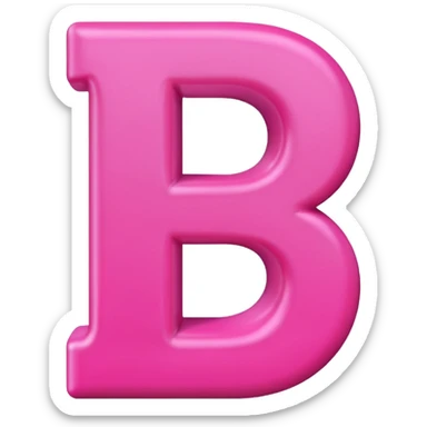mix color pinks 3d letter p sticker