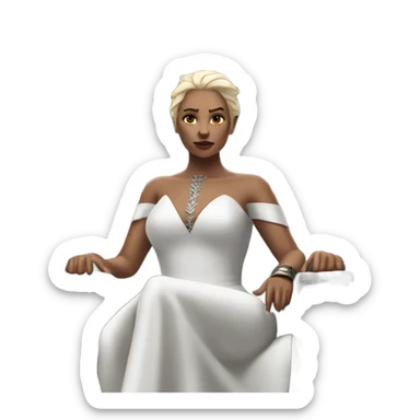 White Woman on the Iron throne sticker