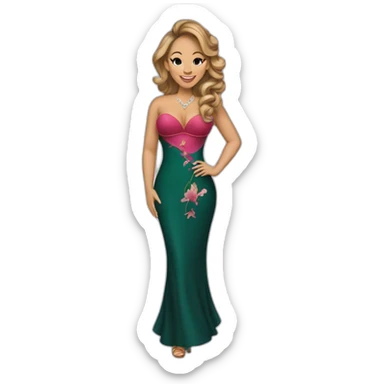 Mariah carey wear qi pao sticker