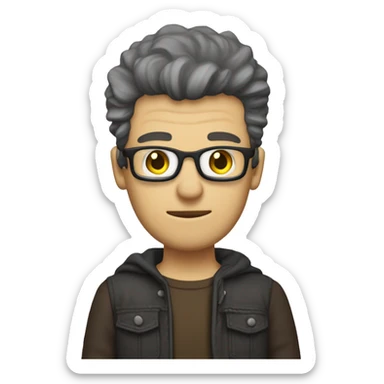 Das Profil eines weißen Mannes mittleren Alters mit einer Halbklatze und einem Soul-Patch Bart an der Unterlippe. sticker