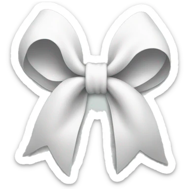 White bow sticker