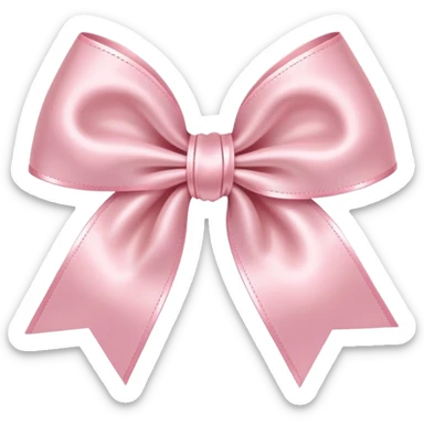 Cute light pink bow sticker