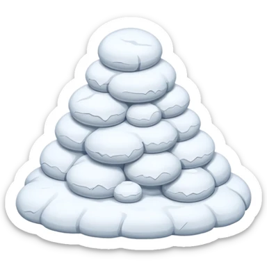 a Snow pile without face   sticker