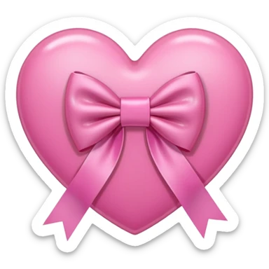 heart with a bow, kpop sticker