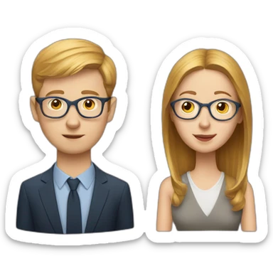 Joe Pera and Sarah sticker