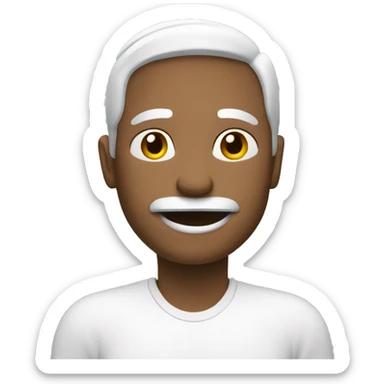 Un círculo con borde muy grueso de color blanco. sticker