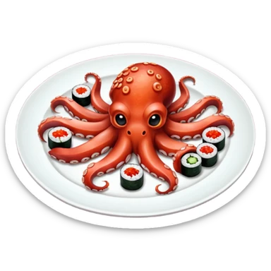 Octopus sushi sticker