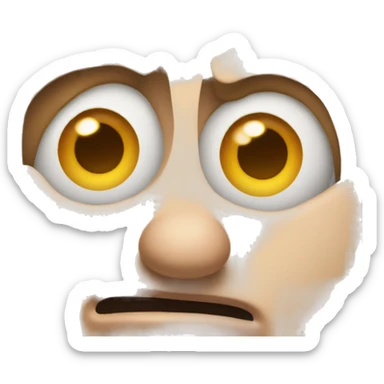 Goofy toungue out bored or tired eyes sticker