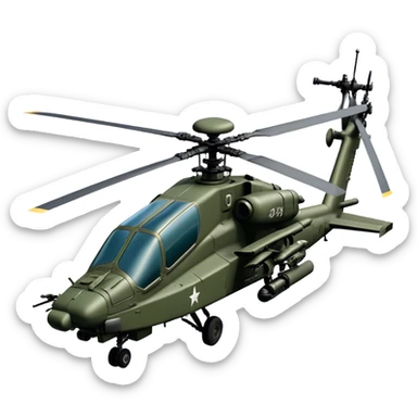 AH-64E Apache - Boeing (Model Year: 2021) (Iconic army green) sticker