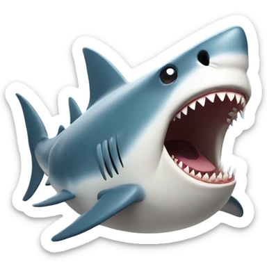 shark laughing  sticker