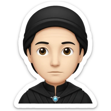 time traveler in black clothes sticker