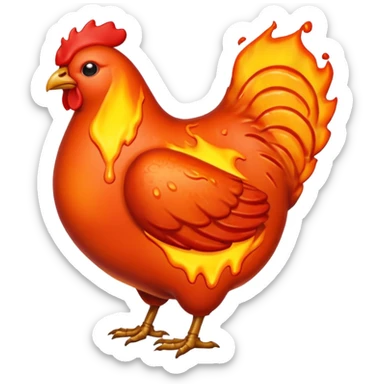 Lava chicken sticker