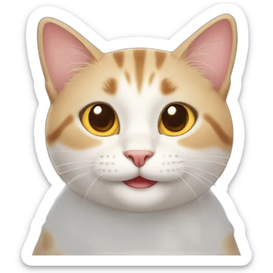 Smiling cat sticker