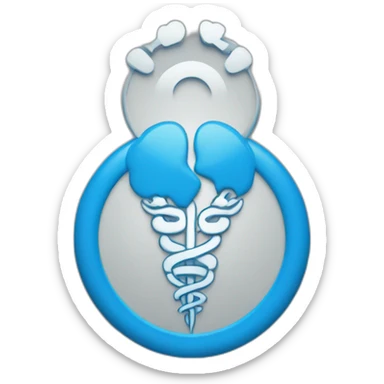 world health organization icon original blue sticker