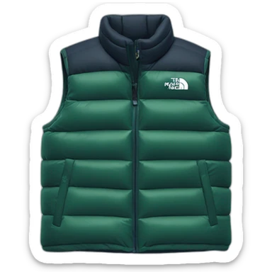 North face puffy vest sticker