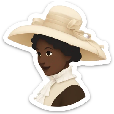 Bridgerton Inspired Emoji : Silhouette of a Lady in a Bonnet – A classic Regency-style lady, representing the elegance and mystery of the era. sticker