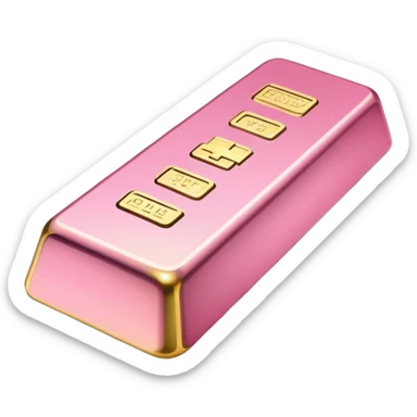 gold bar in pink  sticker