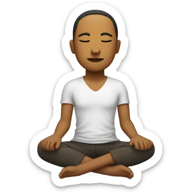 astral body meditation eye closed sticker