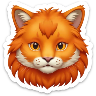 Big cat with  red cheeks ￼￼ sticker