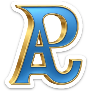 Letter A between two winds sticker