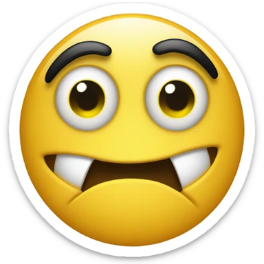 Jellow dot emoji judging someone cringe with eyes sticker