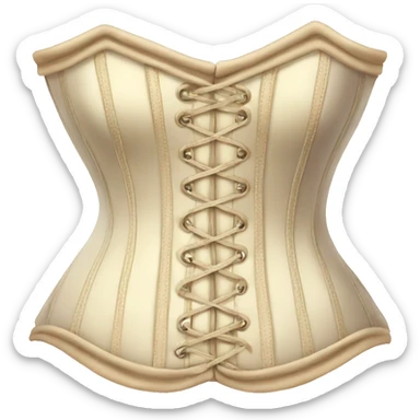 Cream colored corset  sticker