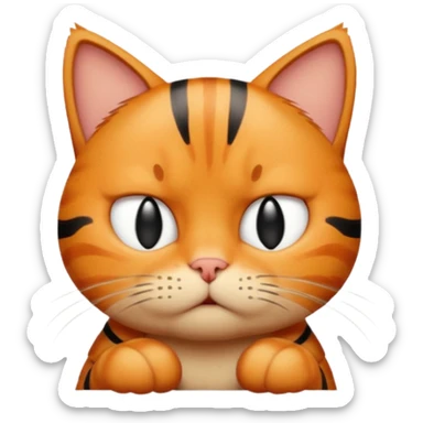 garfield comic style cat hates monday sticker