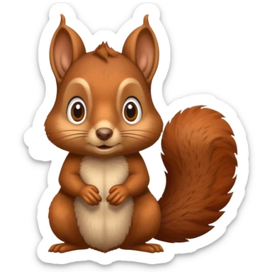Skeptical squirrel sticker