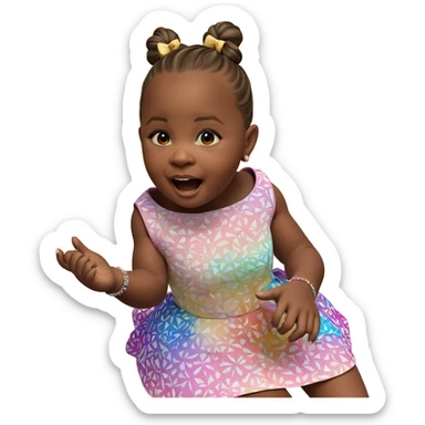 cute girl in elegant dress sticker