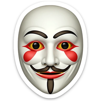 Guy Fawkes mask sticker