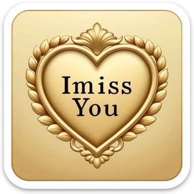 a card that says i miss you sticker