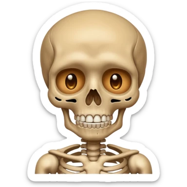 Squelette qui pleure sticker