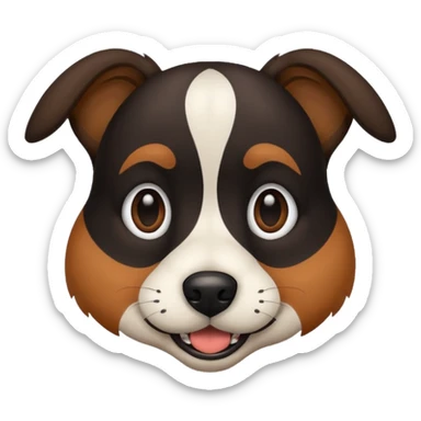  chien  Jakru russce  marrant. Noire et brun. sticker