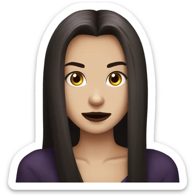 Vampire au cheveux lisse brune  sticker