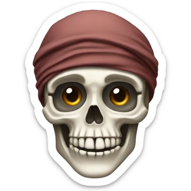 Skeleton with a durag sticker