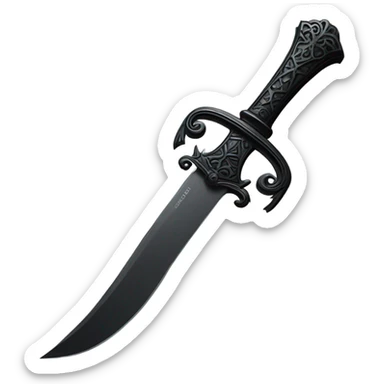 Gothic Black knife sticker