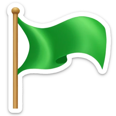 Green flag emoji sticker