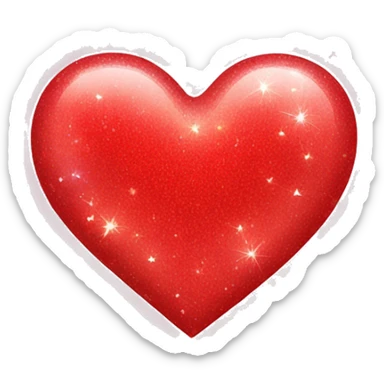 Heart with sparkles  sticker