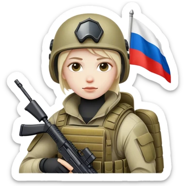 special force with russian flag sticker