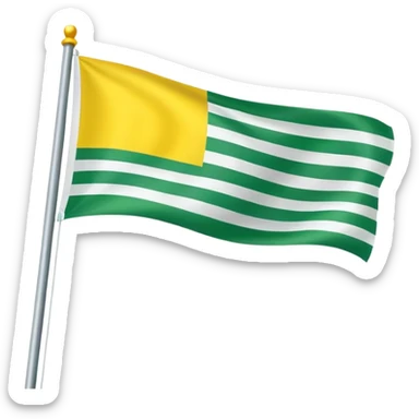 Flag with 2 color, green on top and yellow at bottom  sticker